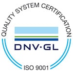 Quality system certification DNV GL ISO 9001